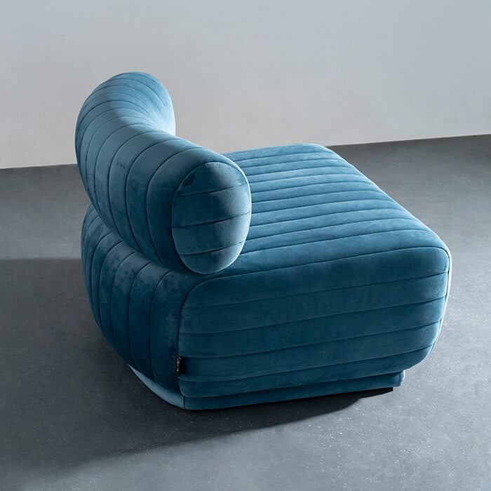 Sofá casero moderno, sillón sin brazos de tela de terciopelo 