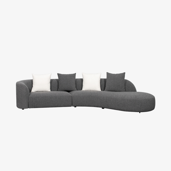 Sofá curvo moderno para sala de estar, tela Boucle seccional de terciopelo blanco, juego de sofás curvos creativos para casa, salón de belleza y apartamento