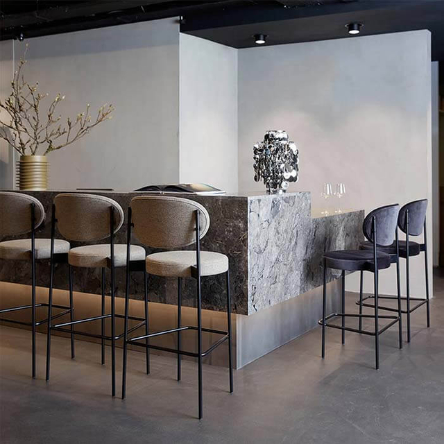 Taburete alto moderno y taburete para mostrador, silla con respaldo sin brazos 