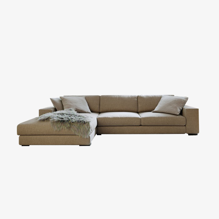 Sillón Loveseat Sofá con chaise y otomana