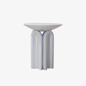 Mesa auxiliar/mesita de noche de fibra de vidrio de diseño único azul cielo de lujo