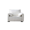 Sillón decorativo tapizado con sofá individual blanco moderno de lujo