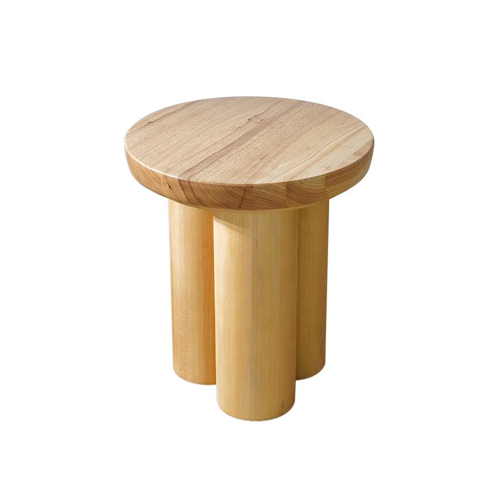 Juego de mesa auxiliar de madera redonda pequeña y moderna, muebles de sala de estar