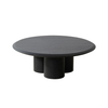 Juego de mesa de centro minimalista de madera natural de roble negro