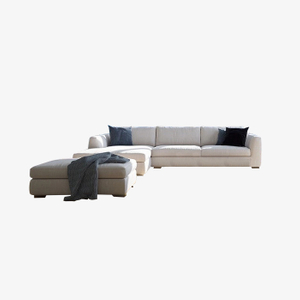 Conjunto de sofás de interior Chaise con brazo derecho tapizado Sofás seccionales blancos