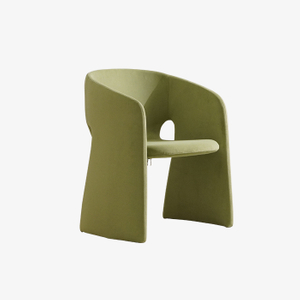 Sillón de comedor italiano moderno de terciopelo verde 