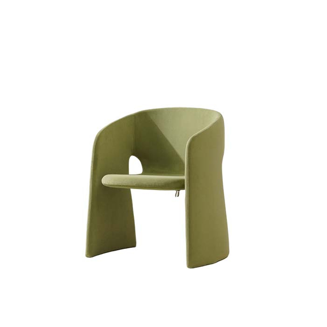 Sillón de comedor italiano moderno de terciopelo verde 