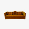 Sofá anaranjado moderno del Loveseat del terciopelo 3 Seater para los muebles de la sala de estar