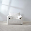 Sillón decorativo tapizado con sofá individual blanco moderno de lujo