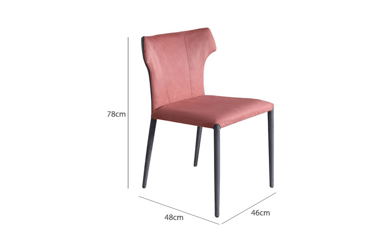 silla de comedor rosa