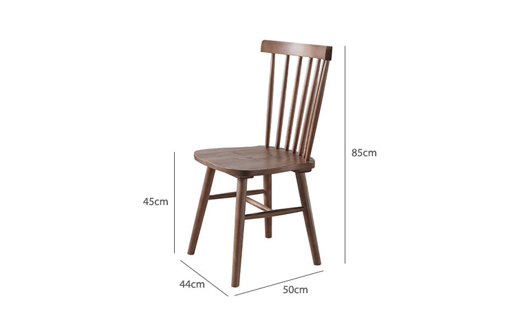 silla de comedor de nogal