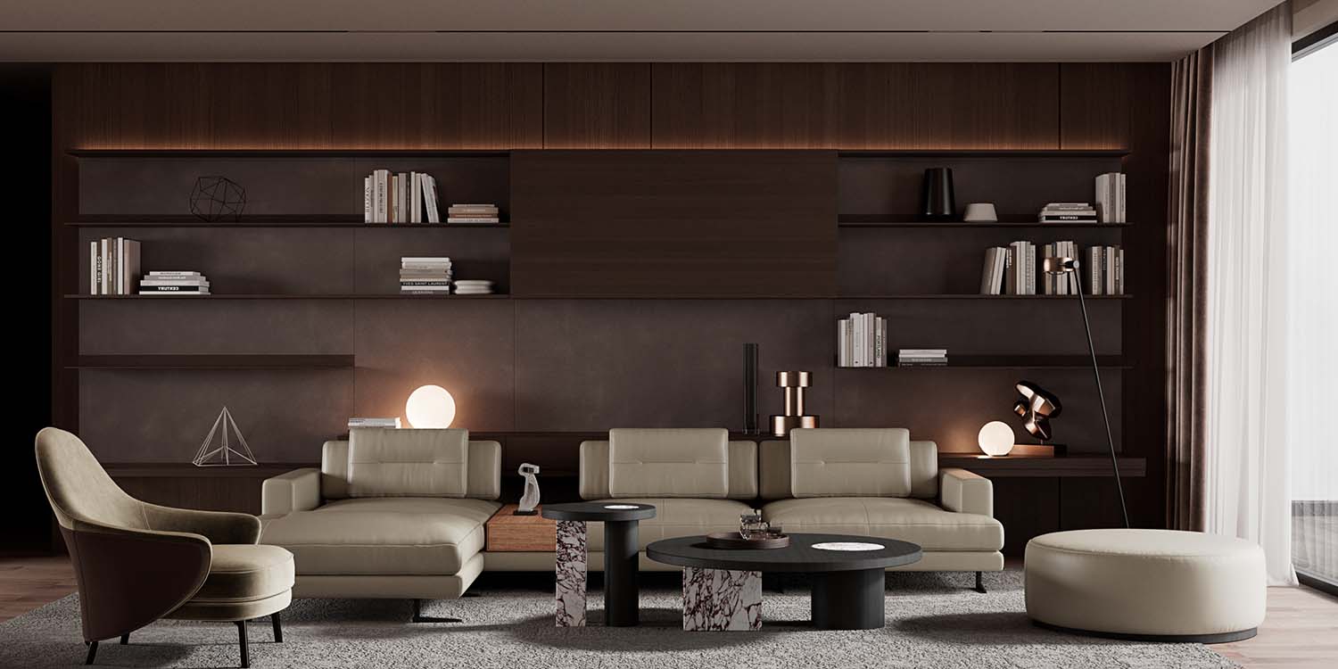 sof&aacute; seccional de cuero 