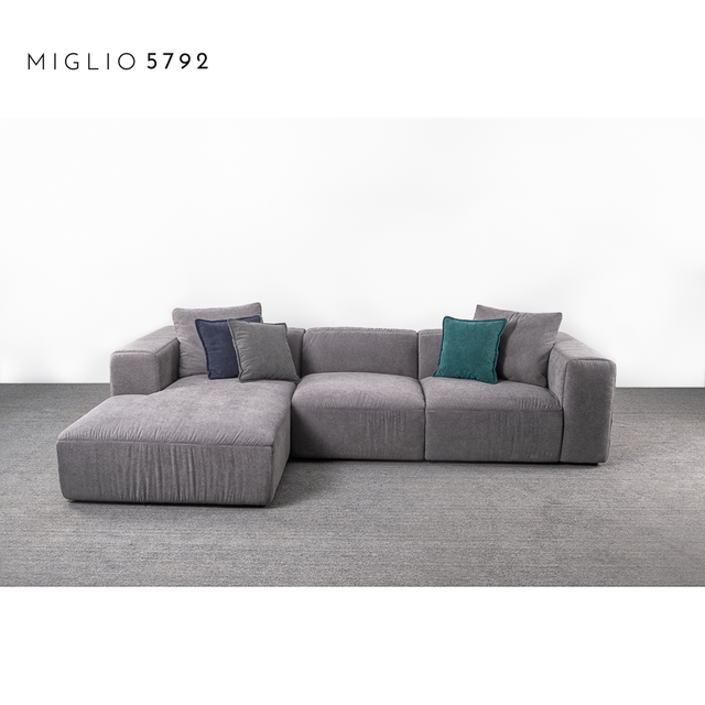 Juego de sofás seccionales con forma de L para sala de estar de calidad