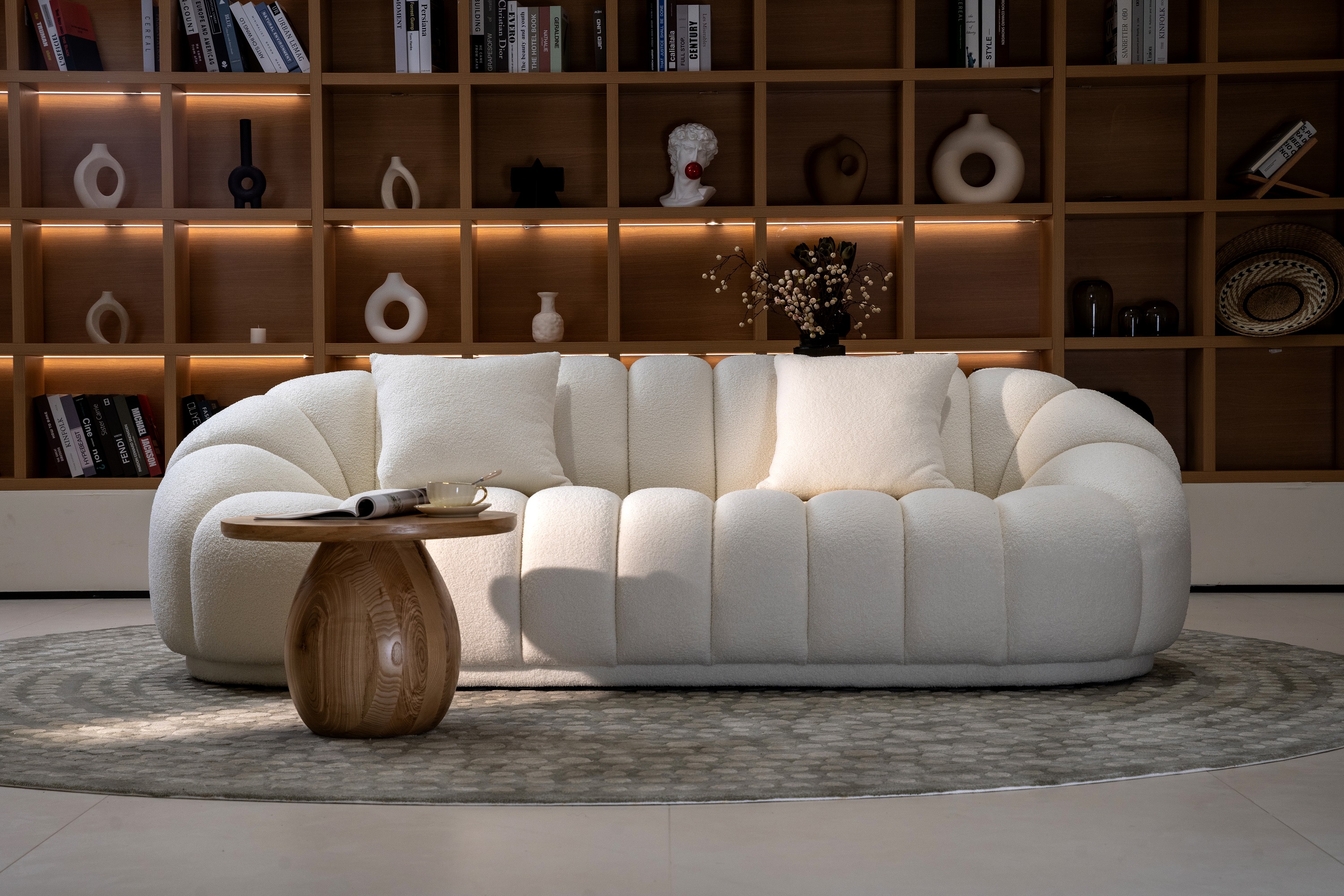 Sof&aacute; de tres plazas dise&ntilde;o calabaza