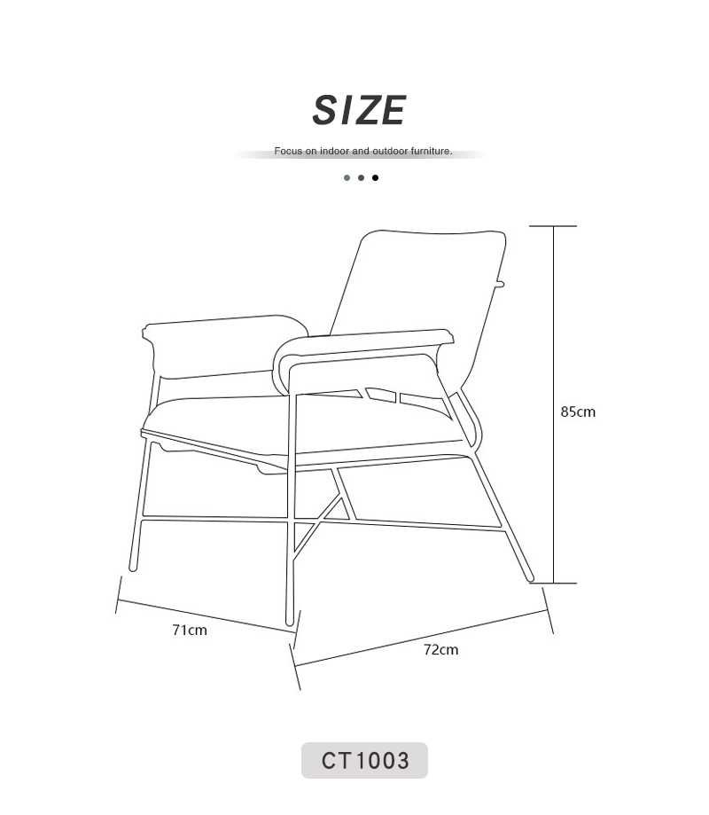 Silla de comedor con pata de metal.