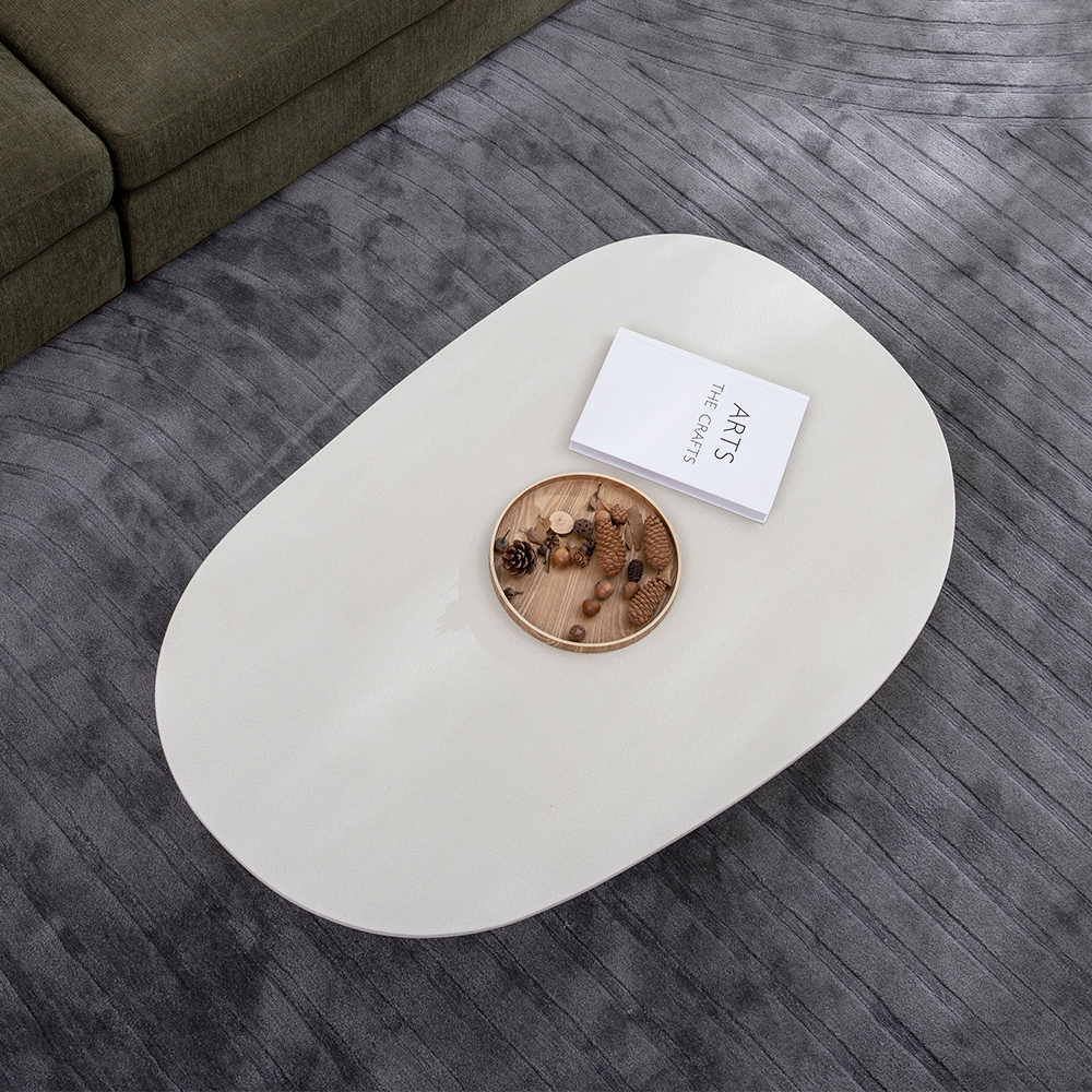 Mesa de centro contemporánea de fibra de vidrio para sala de estar