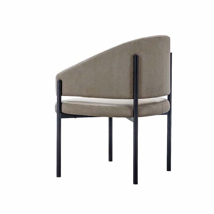 Velvet Modern Restaurant Metal Dining Chair with Arms