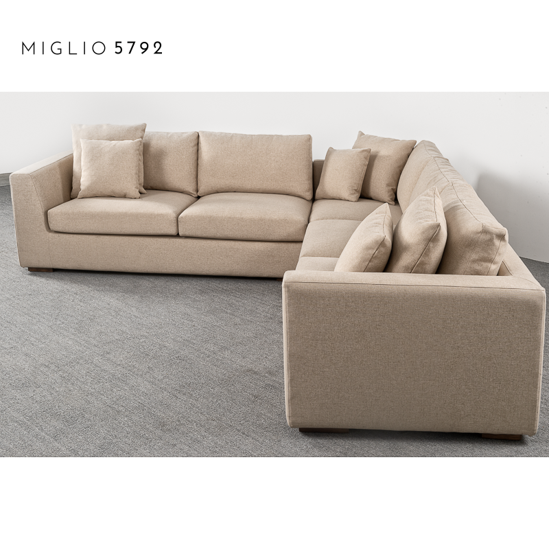 Muebles modernos Sofá de exterior seccional moderno minimalista en forma de L