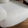 Sillón moderno tapizado en polar Teddy con otomana 