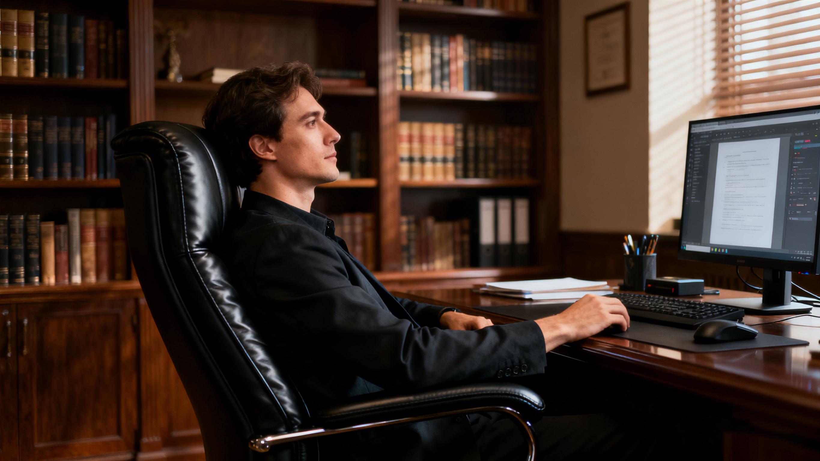 Actualice su espacio de trabajo con una silla de oficina ejecutiva de cuero