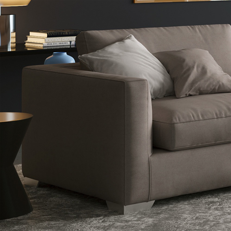 Salón de diseño italiano hogar sofá chaise de tela gris