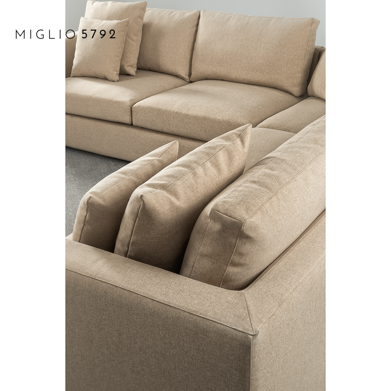 Muebles modernos Sofá de exterior seccional moderno minimalista en forma de L