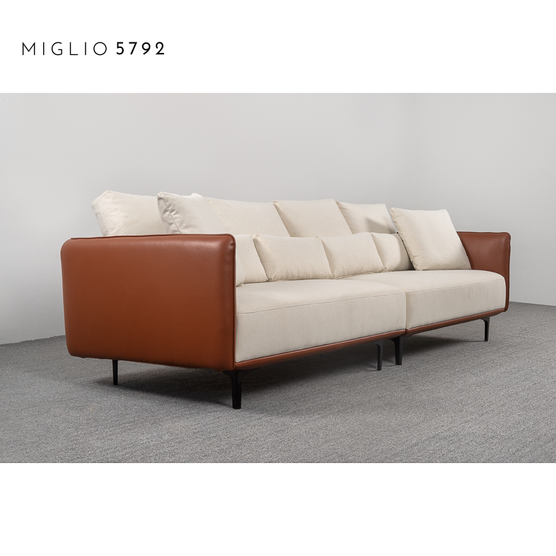 Sofá de tela de estilo moderno y elegante M002