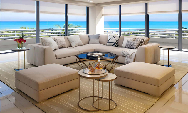 Sofá modular de esquina para sala de estar, sofá seccional de tela